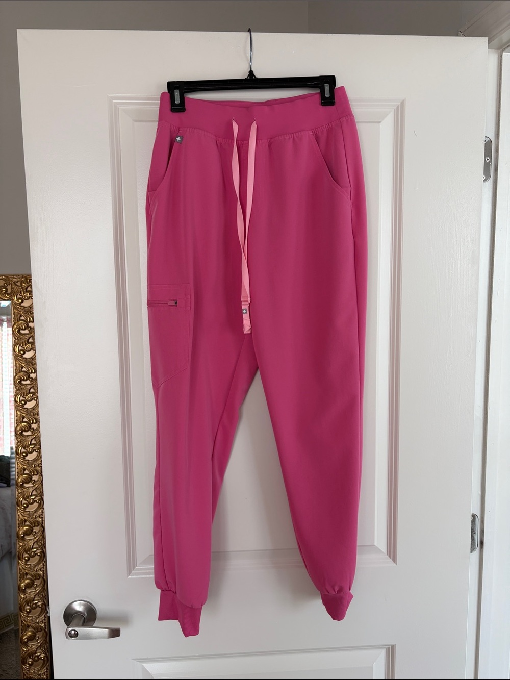 Hot Pink Women's Jogger Pants with Drawstring
